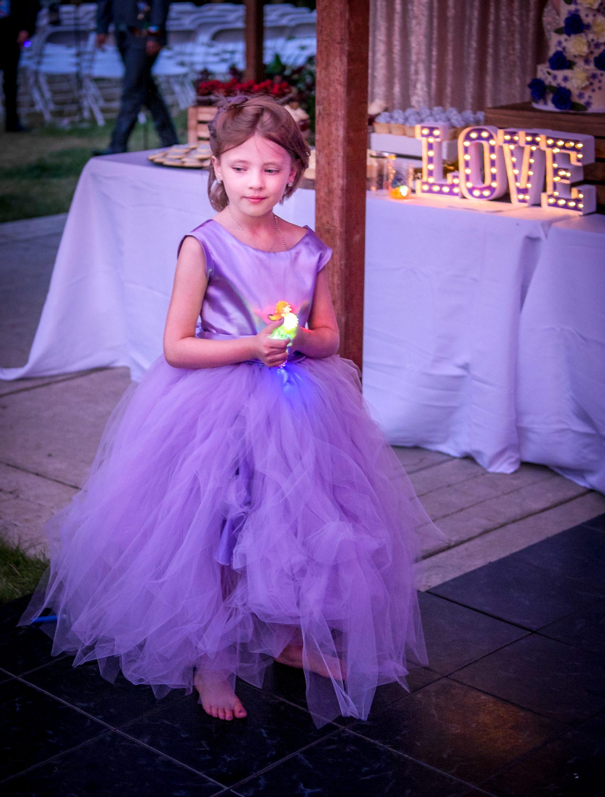 Girl with Rings and Love Sign